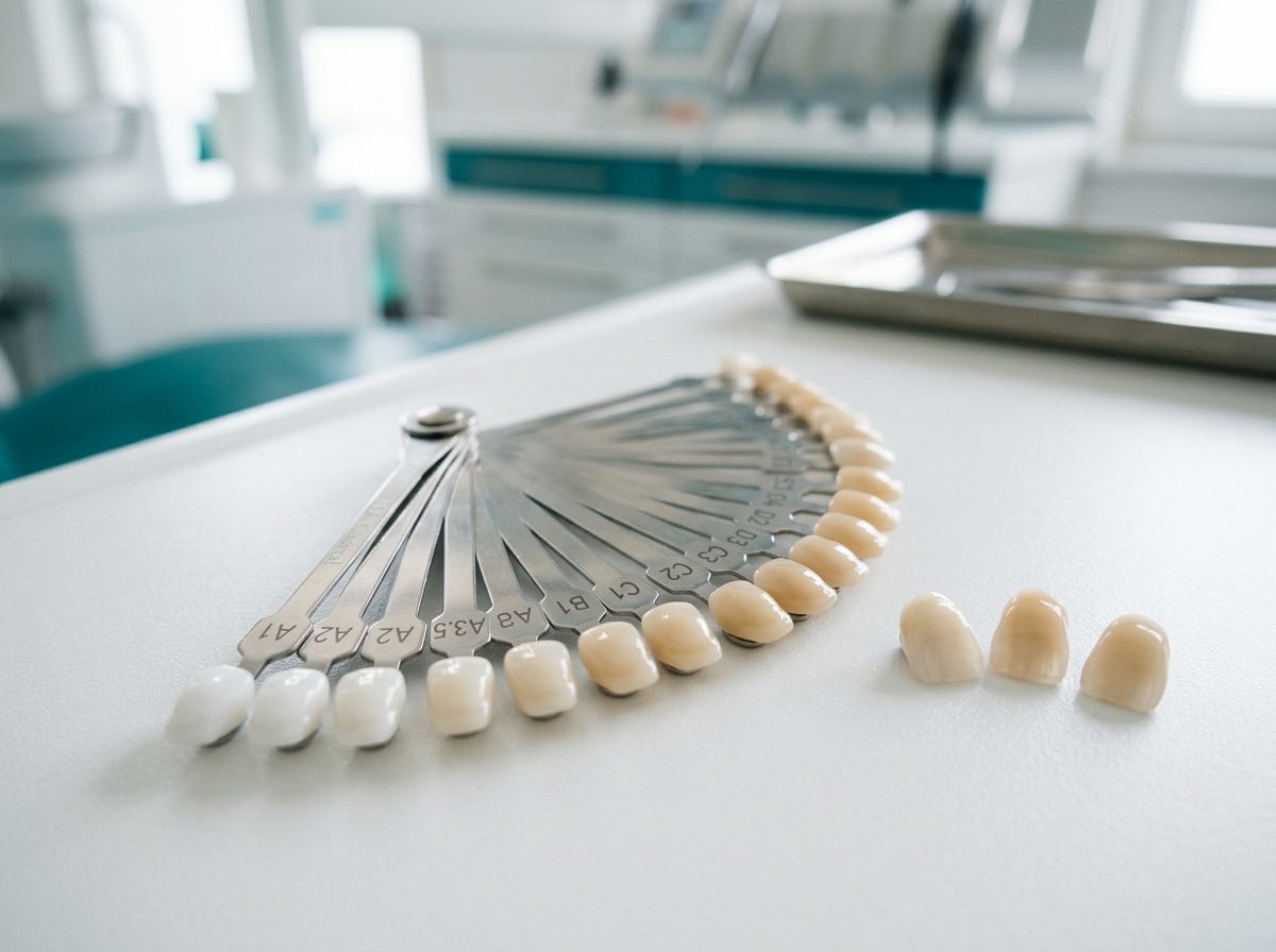 Soft, abstract close-up evoking a bright, healthy smile